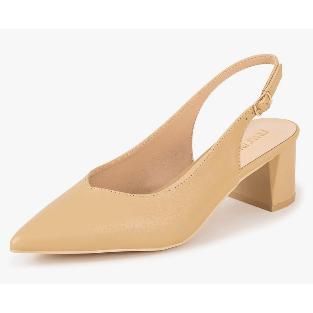 Frank Mully Women's Slingback Heels Pointed Toe  Closed Toe Dressy Shoes size 9 - Picture 2 of 8
